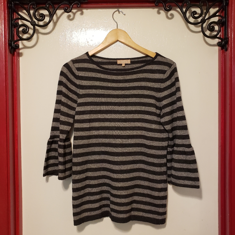 Benedetta B  Merino Wool Cashmere Blend Stripe Sweater